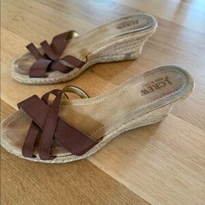 J Crew Wedge Sandals - Size 8